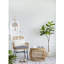 55.1'' Faux Fiddle Leaf Fig Tree in Cement Pot