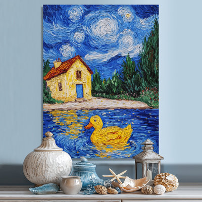 «Bold Whispers Of Duck» par Vincent I - animaux, impression d'art mural en métal
