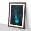Neon Blue Jellyfish Abstract - Picture Frame Graphic Art Print-56925412-56925411