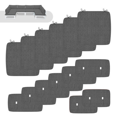 14 housses de coussin de patio pour mobilier d'extérieur