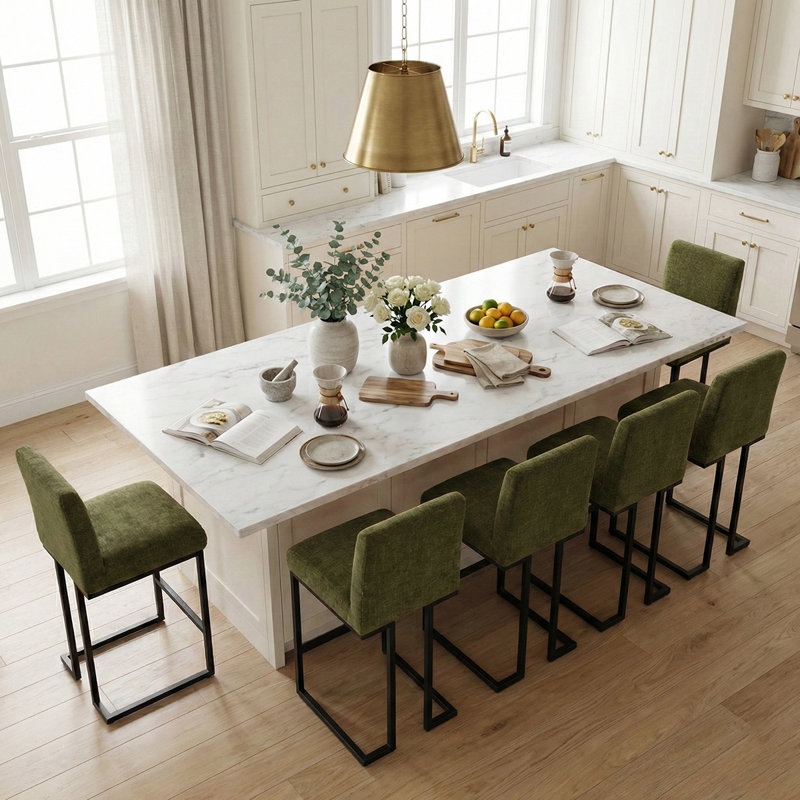 Tabouret de bar 25 po, Vert