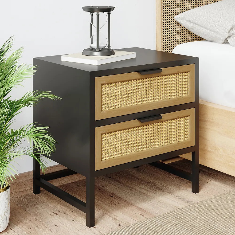 Rattan 2024 wicker nightstand