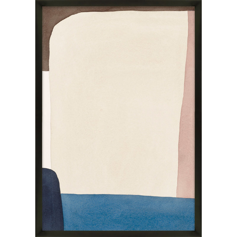 Distant Sand Painting by Julia Balfour, 14" W x 20" H, Black Framed