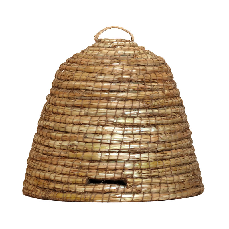 Medium Straw Skep Beehive - 40Cm Dia, 39cm H x 45cm W x 45cm D, Brown