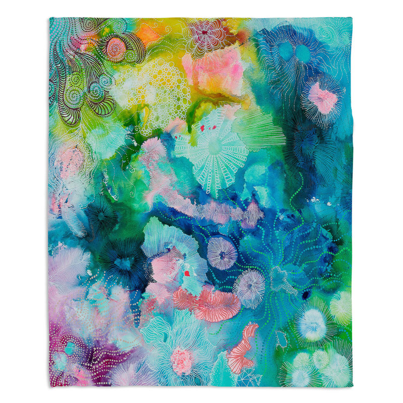 Jeté Underwater Coral Rainbow, l 51 po x L 60 po