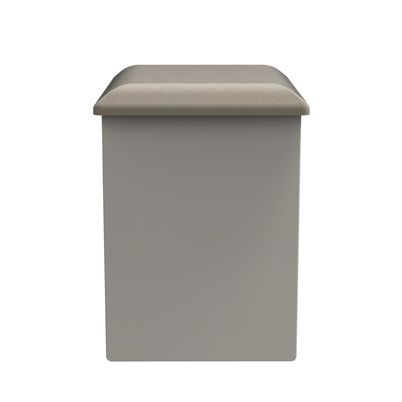 Fully Assembled Murier Dressing Table Stool, Grey Matt