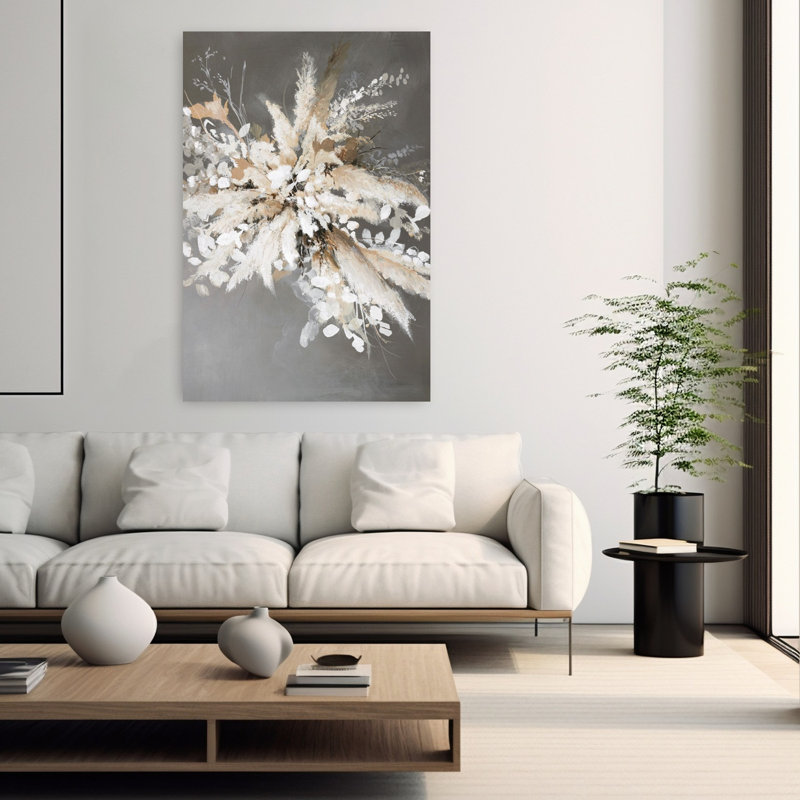 Feuilles légères 1, art contemporain abstrait, H 60 po x l 40 po