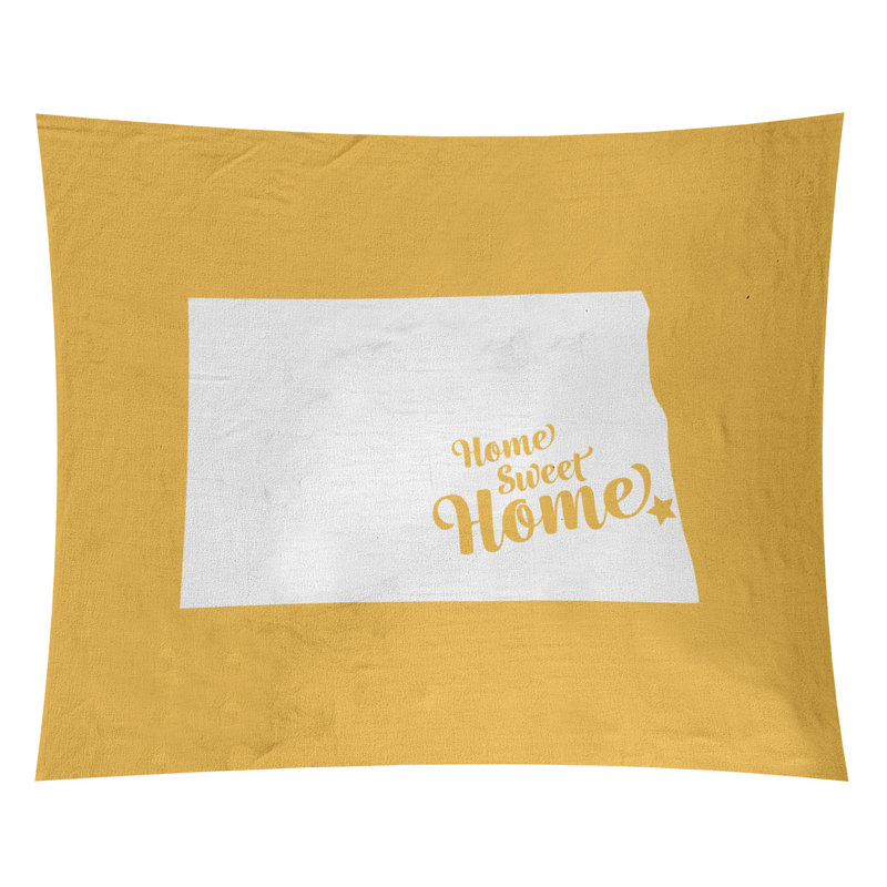 Tapisserie Home Sweet Fargo, H 27,5 po x l 37,5 po, Jaune