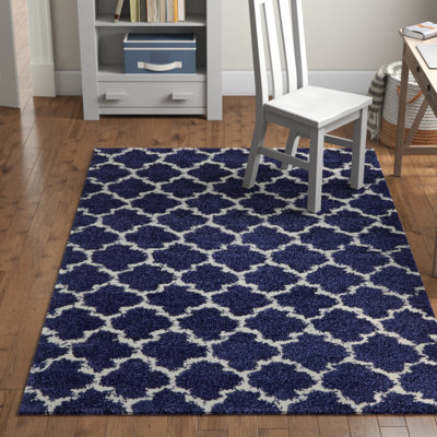 Scottsville Shaggy Navy Blue/Ivory Rug