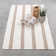 Sorrento  Handwoven Performance Stripe Ivory Fabric Rug