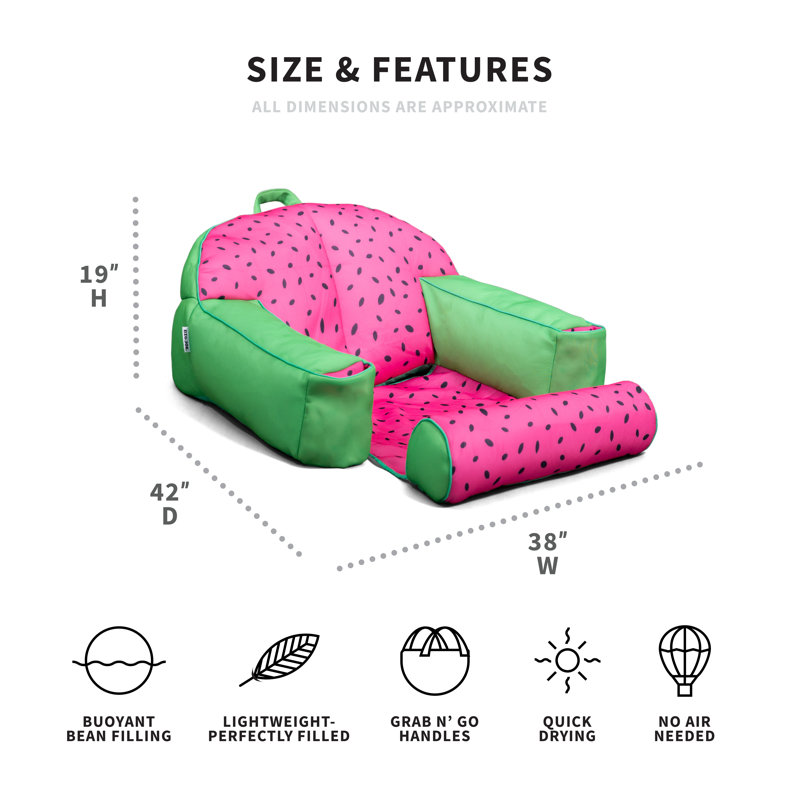 Flotteur de piscine Big Joe Lazy Lounger, Melon estival