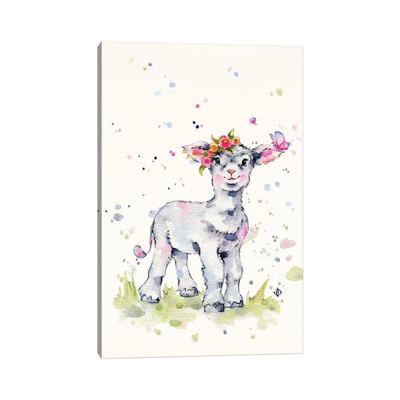 Sweet Lamb 1 Piece Wrapped Canvas Painting, 101.6 cm H x 66.04 cm W