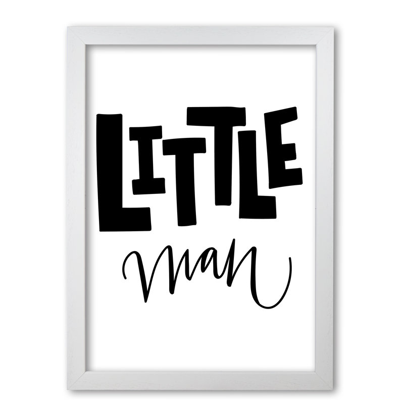 Little Man - Print, 42 cm H x 30 cm W x 5 cm D, White Grain Frame