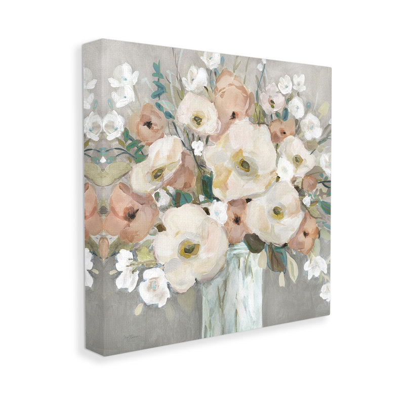 "Mixed Spring Bouquet", art mural par Carol Robinson, H 36 po x l 36 po