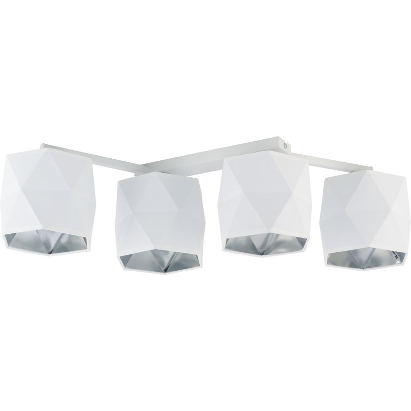 Aveleen Fabric Semi Flush Mount, White