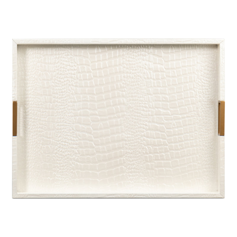 Shagreen Decorative Tray, Ivory
