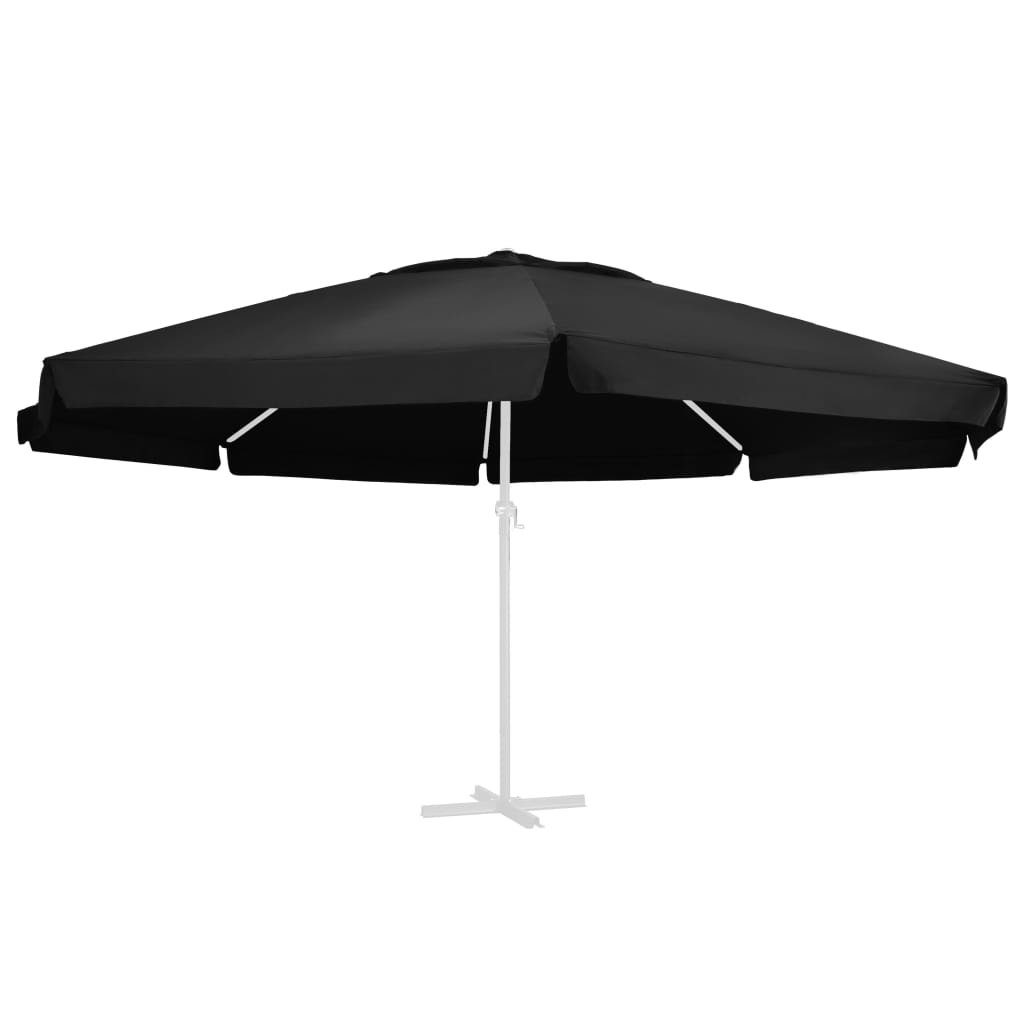 Vidaxl Replacement Fabric For Outdoor Parasol Black 610 Cm Umbrella Cloth - Image 2