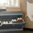Gray Shoe Bench Wooden Storage Bench with Flip-Drawer – Upholstered Entryway Bench with Storage for Hallway, Bedroom, 20.47" H x 29.53" W x 9.45" D-1140658182-1140658181