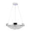 Lustre 18 lumières DEL chromées à intensité variable avec perles en cristal transparent-46839124