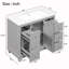 Ensemble de meuble-lavabo simple 18 po avec plateau en résine Selyn-526614674