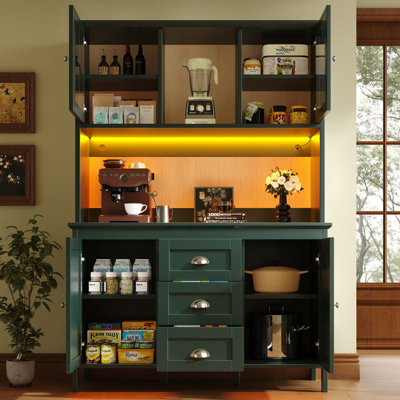 Kitchen Cabinet Set, Green