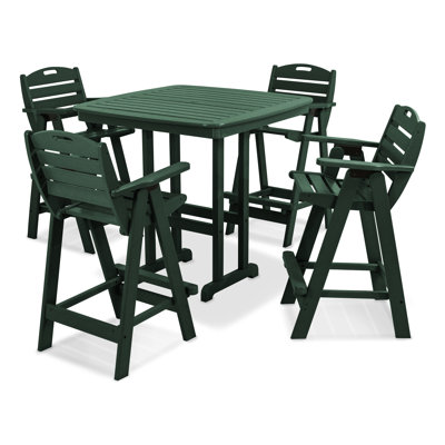 POLYWOOD Nautical 5-Piece Bar Set