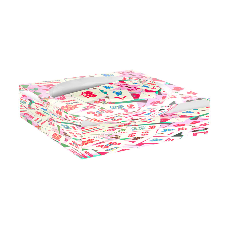 Mahjong Abstract Candy Catchall Dish, Pink, 8"W x 8"D x 2"H