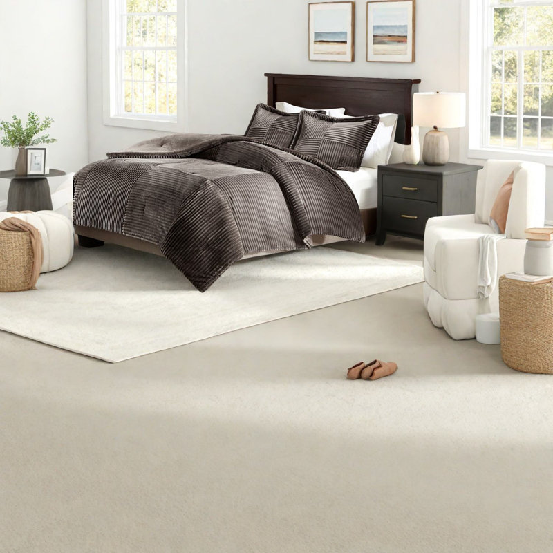Cozy King Size Bedding Sets, Plush Polyester, Modern Design For Home