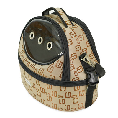 Petit sac de transport pour animaux de compagnie pour animaux de compagnie - Petit sac de voyage imperméable avec fenêtre transparente - Sac de transport pour animal à sangle réglable - 15,5 po x 15,5 po x 15,5 po - Sauge