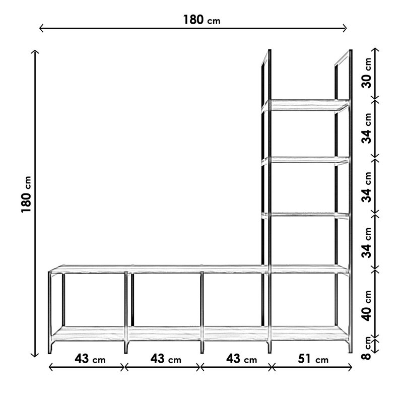 Fortham Unfinished Entertainment Centre for TVs up to 58"