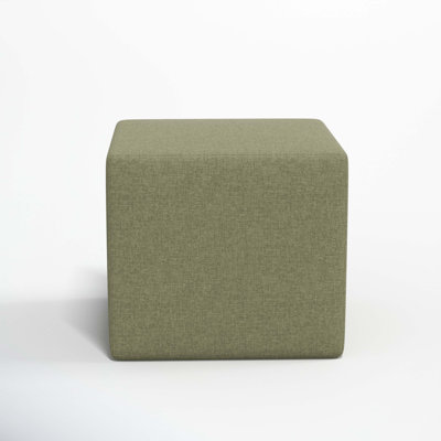 21" Linen Upholstered Ottoman