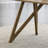 70" Rectangular Geometric Cross Base Dining Table