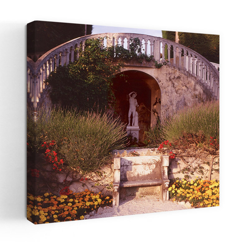 Jardin français n ° 40, architecture abstraite, art de paysage, H 32 po x l 32 po