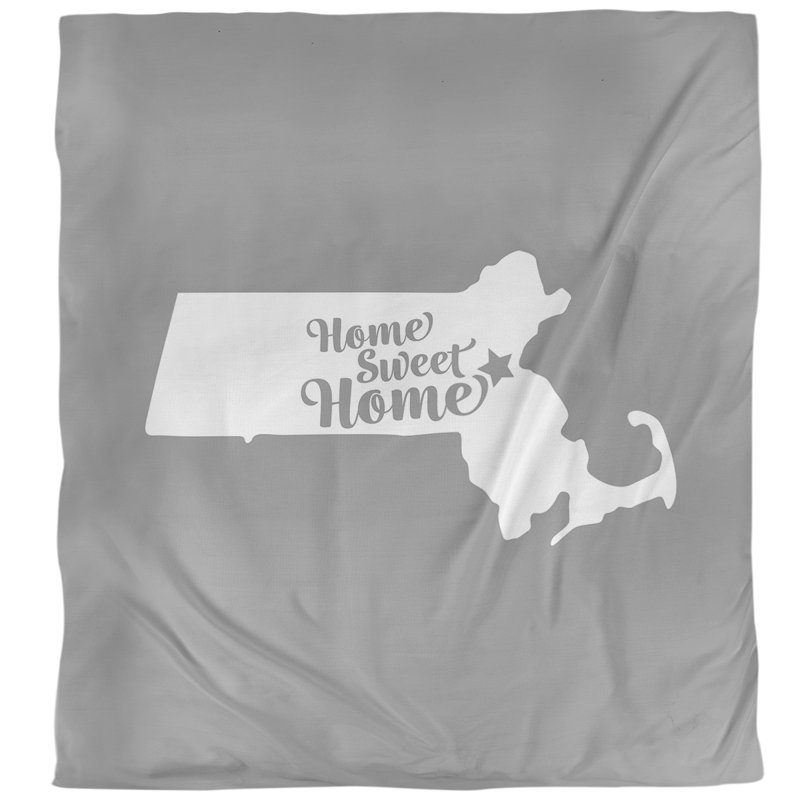 Housse de couette simple pour boston home, Housse de couette pour très grand lit, Gris, Microfibre