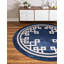 Tapis bleu foncé / beige Barreto-1320470653