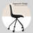 Harsimar Modern Armless Office Task Chair with Upholstered Fabric Seat, Padded Cushion, and Rolling Metal Base-975277860