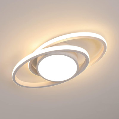 3-Light LED Double Ring Flush Mount Ceiling Light