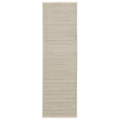 Brice Power-Loom recyclé P.E.T. Tapis géométrique beige / ivoire