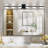 Queridas Modern Minimalist Bathroom Vanity Light, LED 5 Bulb Frosted Glass Shades, Wall Mounted Decorative Lighting Fixture, Suitable for Bathroom Vanity Mirror-319673533-319673664