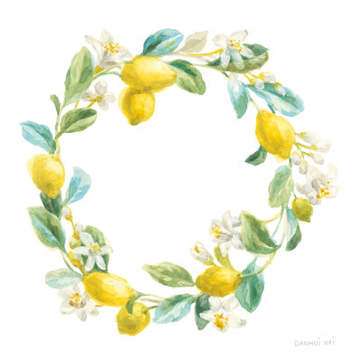 " Floursack Lemon V On White "