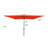 Rectangular Outdoor Umbrella With 26 Solar And Push Button Tilt Function Lights Windproof Design