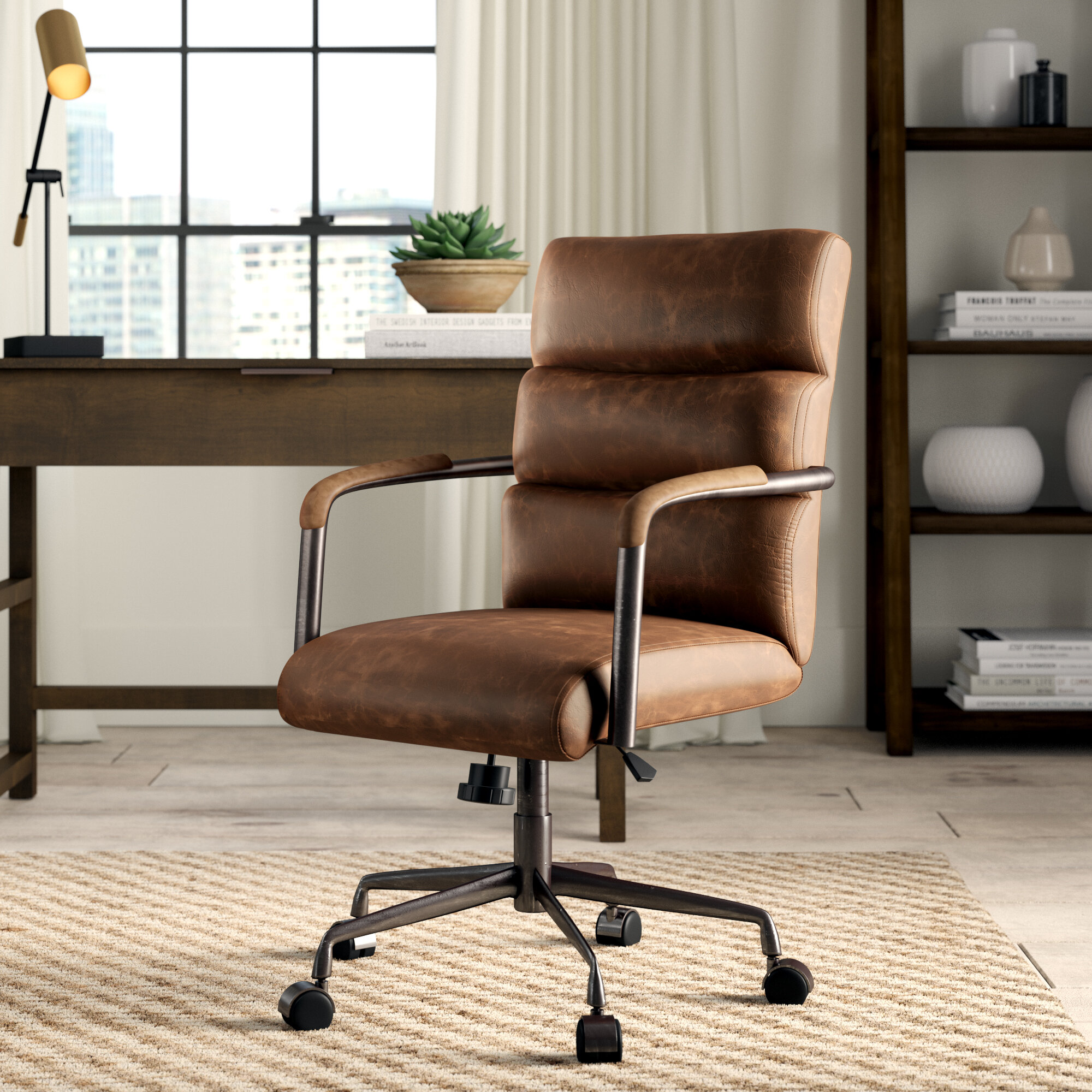 Greyleigh™ Springtown Genuine Leather Conference Chair & Reviews 