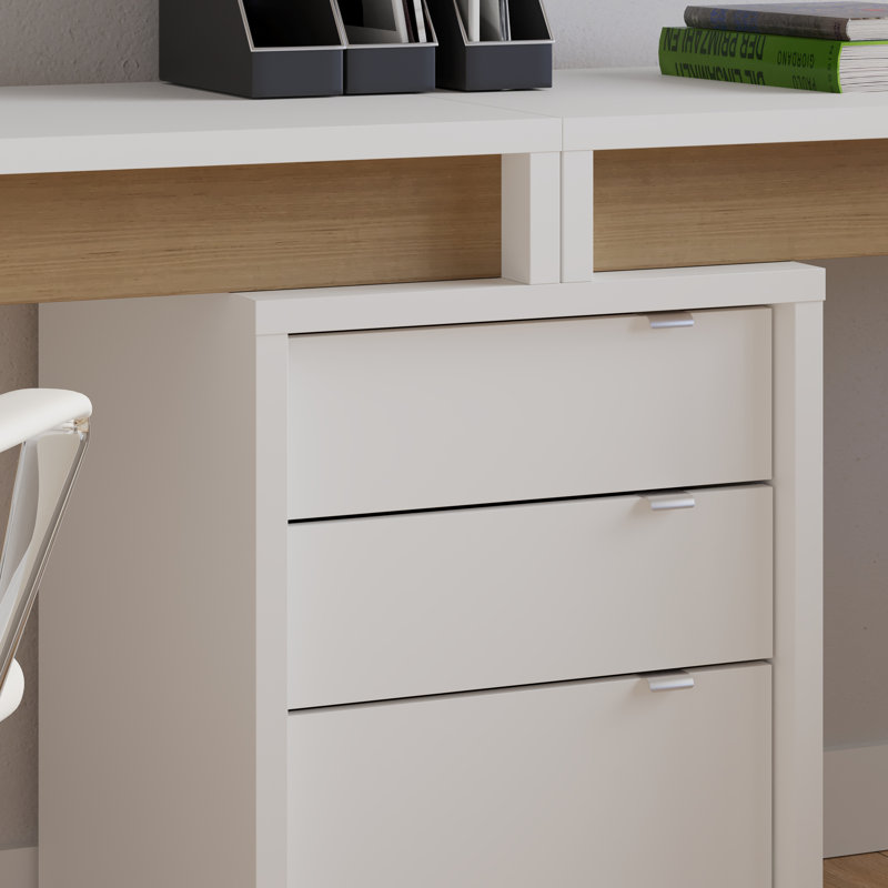 19 " Wide Vertical Filing Cabinet, White