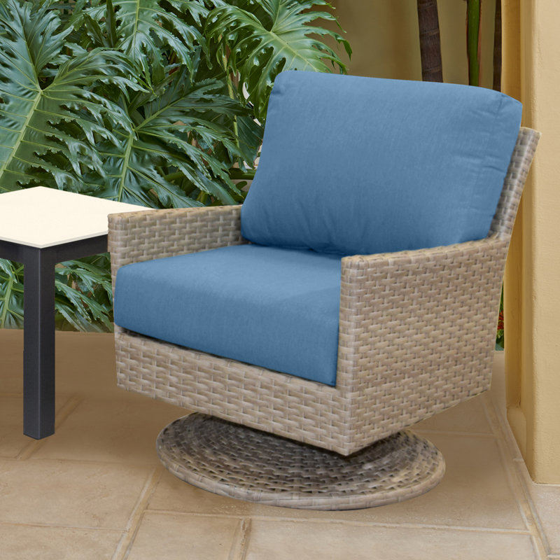 Coussin de siège extérieur Amala Sunbrella®, Sunbrella® Cast Ocean, L 25 po x P 25,5 po