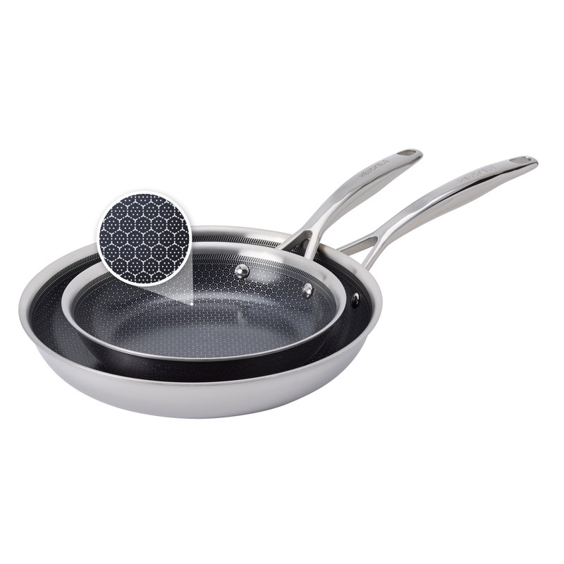 Henckels Paradigm Ceramic 2-Pc Stainless Steel Dual Performance Fry Pan Set