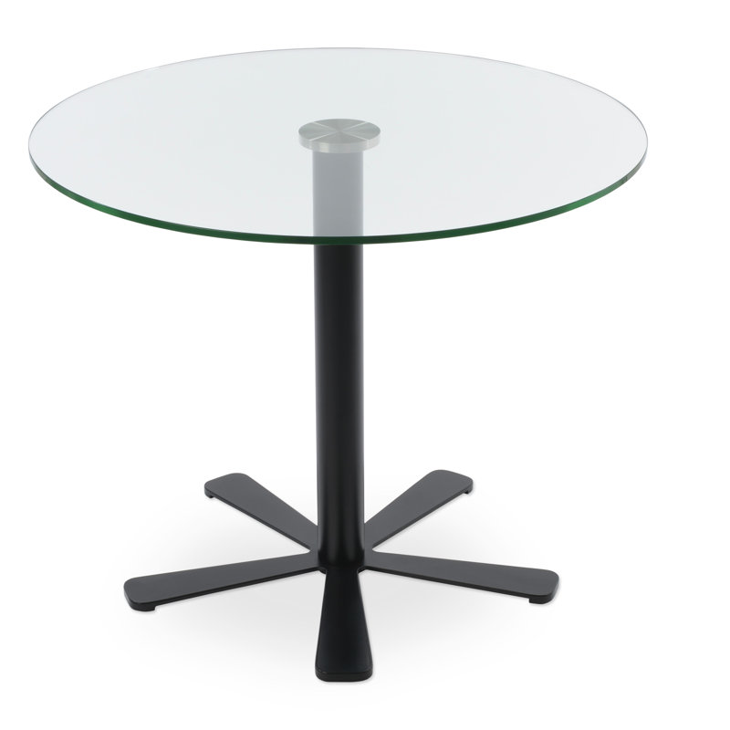 Carcellous Round Breakroom Table, 29.5" H x 40" W x 40" D, Black