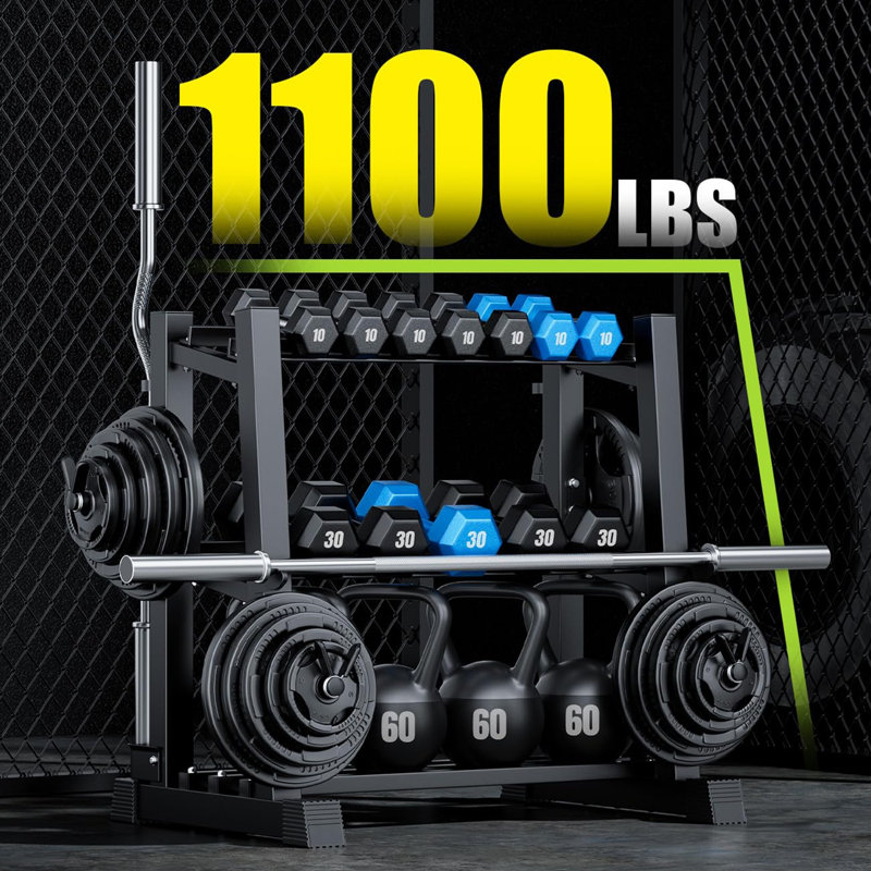 500KG Dumbbell Rack- Adjustable 3 Tier Weight Rack for Home Gym, Heavy Duty Weight Storage Organizer Dumbbell Storage Stand Holder