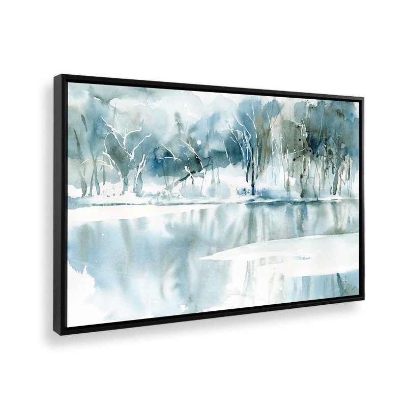 Imprimé sérénité «Frozen Forest», Cadre noir, H 8,75 po x l 12,75 po x P 1,75 po