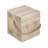 Outdoor Wood Grain Square MGO Side Table With Simulated Braided Cord – Indoor Retro End Table For Home & Patio Decor