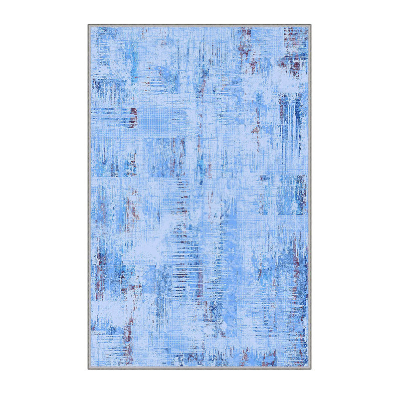 Soft Hall Carpet (2.6 x 4.9 ft), 100% Polyester, 0.3 in Pile Height | Antibacterial, Non-Slip Underside, 650 g/m² | Machine Washable, 3D Digital Print | Perfect for Living Room, Entryway & Bedroom Décor